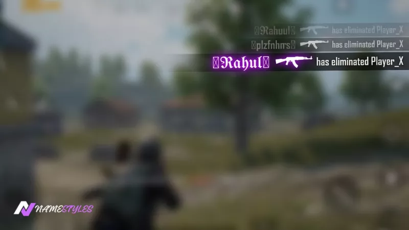 Example of attitude name in Free Fire kill feed