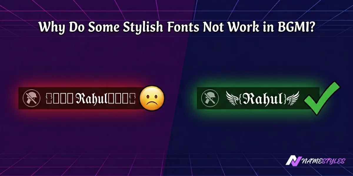 BGMI stylish name showing as squares – fix guide