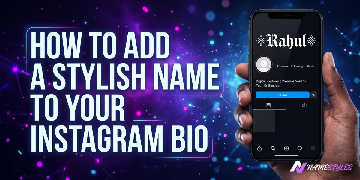 Instagram stylish name guide – profile with decorated name