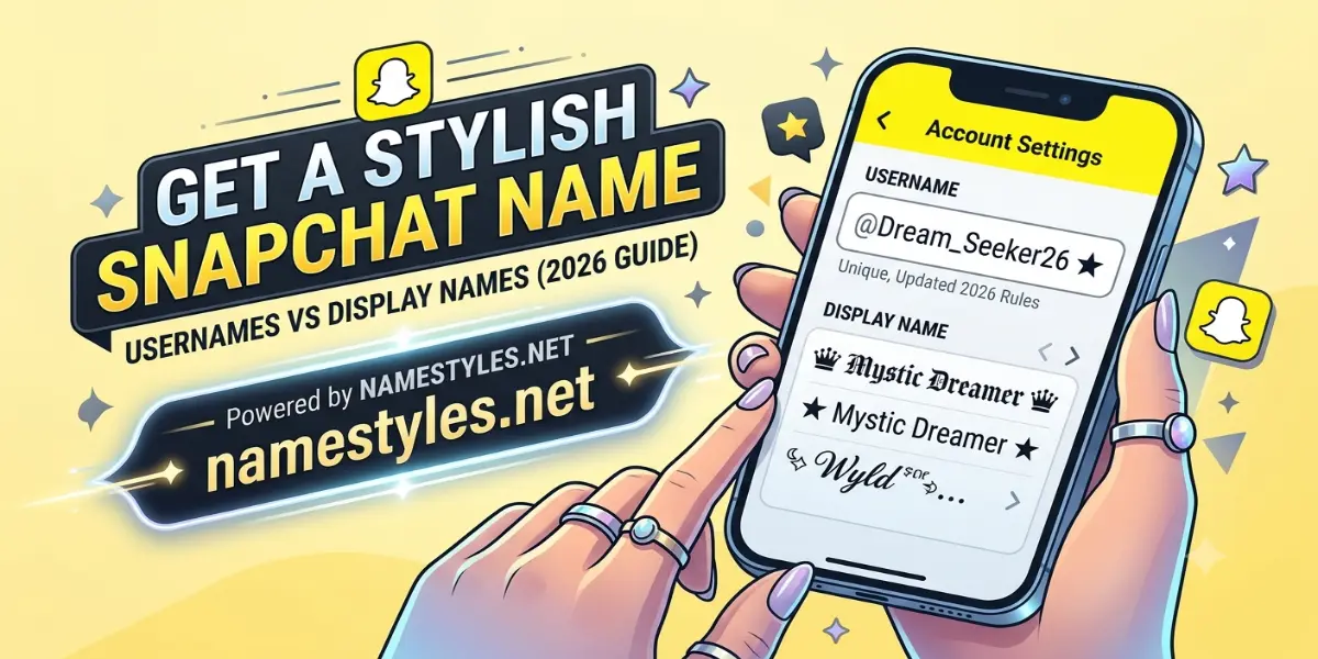 Snapchat stylish name guide – display name vs username
