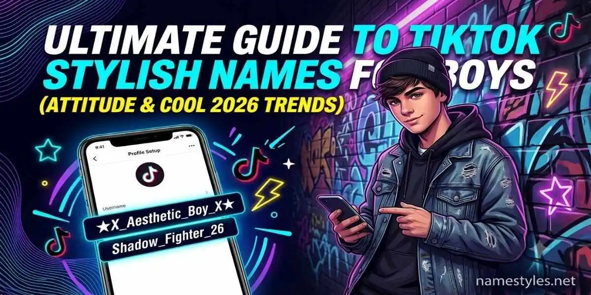 TikTok stylish names for boys