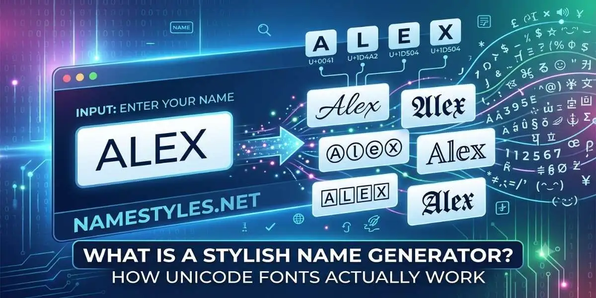 How a stylish name generator turns plain text into Unicode fancy fonts