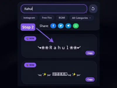 Scrolling through 1000+ stylish name variations